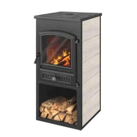 Печь-камин ЭТНА (БКД) с плитой Амазонка бай фото в Слуцке