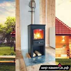 Недорогой камин со стеклом ЭТНА (БКД) с плитой и теплообменником фото в Слуцке