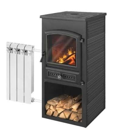 Печь-камин ЭТНА (БКД) с плитой и ТО фото в Слуцке