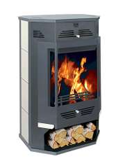 Стальной камин с дровницей Теплодар Румба фото в Слуцке