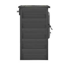 Стальной печь-камин с шамотом ЭТНА (Панорама) с плитой и ТО "Антрацит" высокий фото в Слуцке