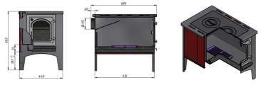Купить Печь отопительная Везувий В9С в Слуцке в Слуцке