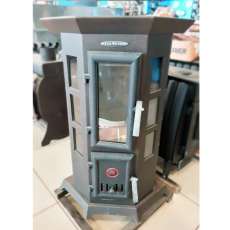 Угловая недорогая печь Термофор Статика Квинта, чёрная бронза фото в Слуцке