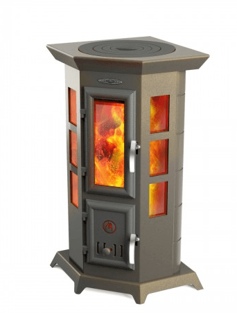 Отопительная печь Термофор Статика Квинта, чёрная бронза Амазонка бай фото в Слуцке