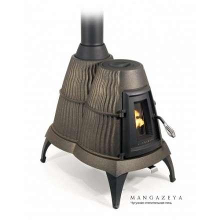 Отопительная печь Термофор Мангазея, чёрная бронза Амазонка бай фото в Слуцке