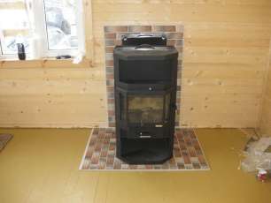 Купить большой камин с шамотом Мета-Бел Ангара-Аква в Слуцке фото в Слуцке