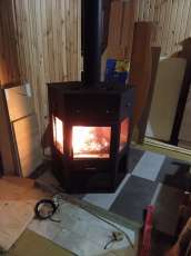 Печь-камин Енисей с плитой Мета бел в Слуцке