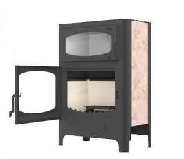 Печь-камин стальной Бавария Эко с духовкой и плитой фото в Слуцке