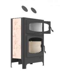 Печь-камин с шамотом Бавария Эко с духовкой и плитой в Слуцке