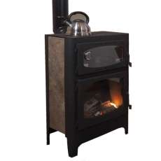 Печь-камин недорогая Бавария Эко с духовкой и плитой фото в Слуцке