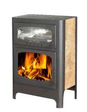 Печь-камин стальной Бавария Эко с духовкой и плитой фото в Слуцке