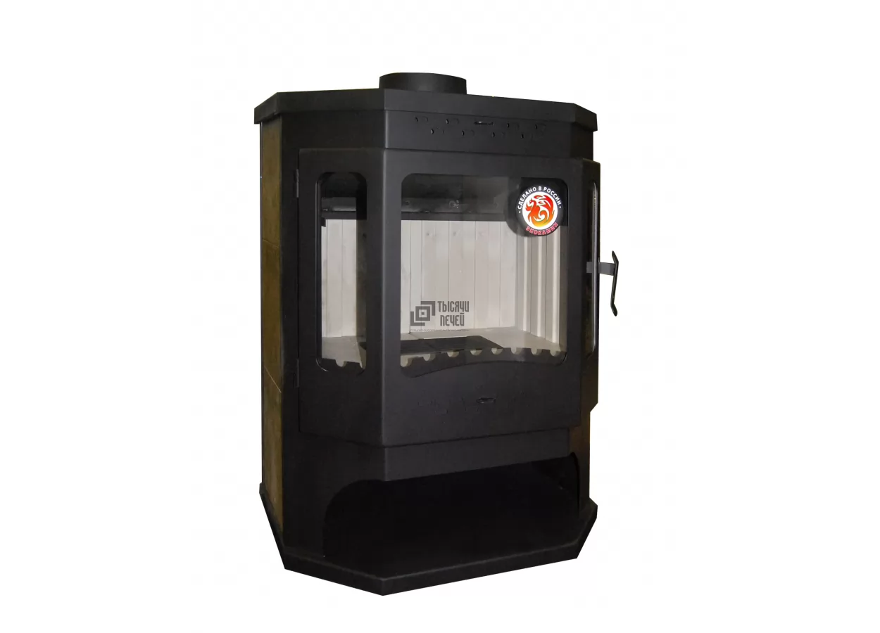 Печь-камин БАВАРИЯ ПРИЗМАТИК с плитой (Экокамин) фото в Слуцке