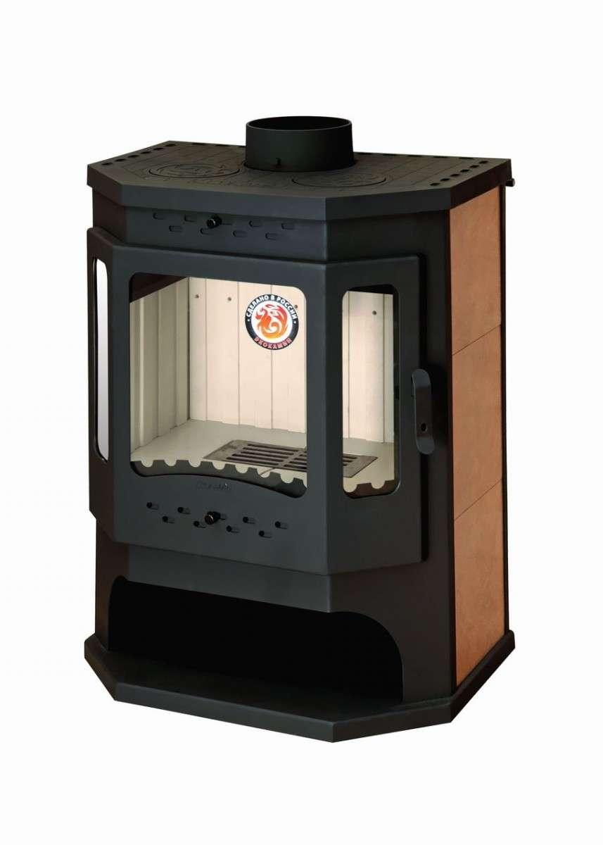 Печь-камин Бавария призматик с плитой Амазонка бай фото в Слуцке
