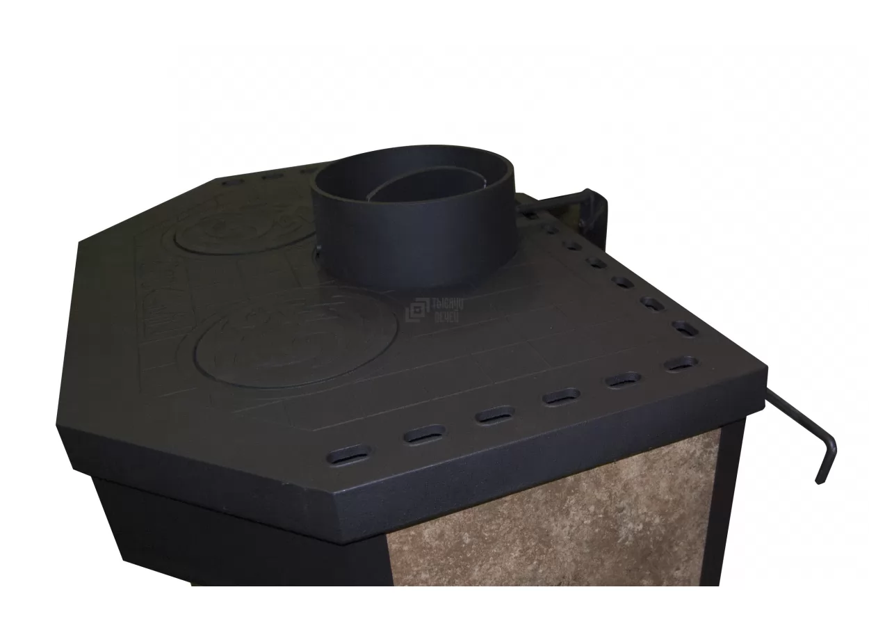 Печь-камин с дровницей Бавария призматик с плитой фото в Слуцке