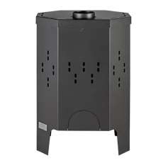 Печь-камин Бавария призматик пристенно-угловой фото сзади в Слуцке