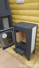 Печь-камин Экокамин с плитой в интерьере фото в Слуцке