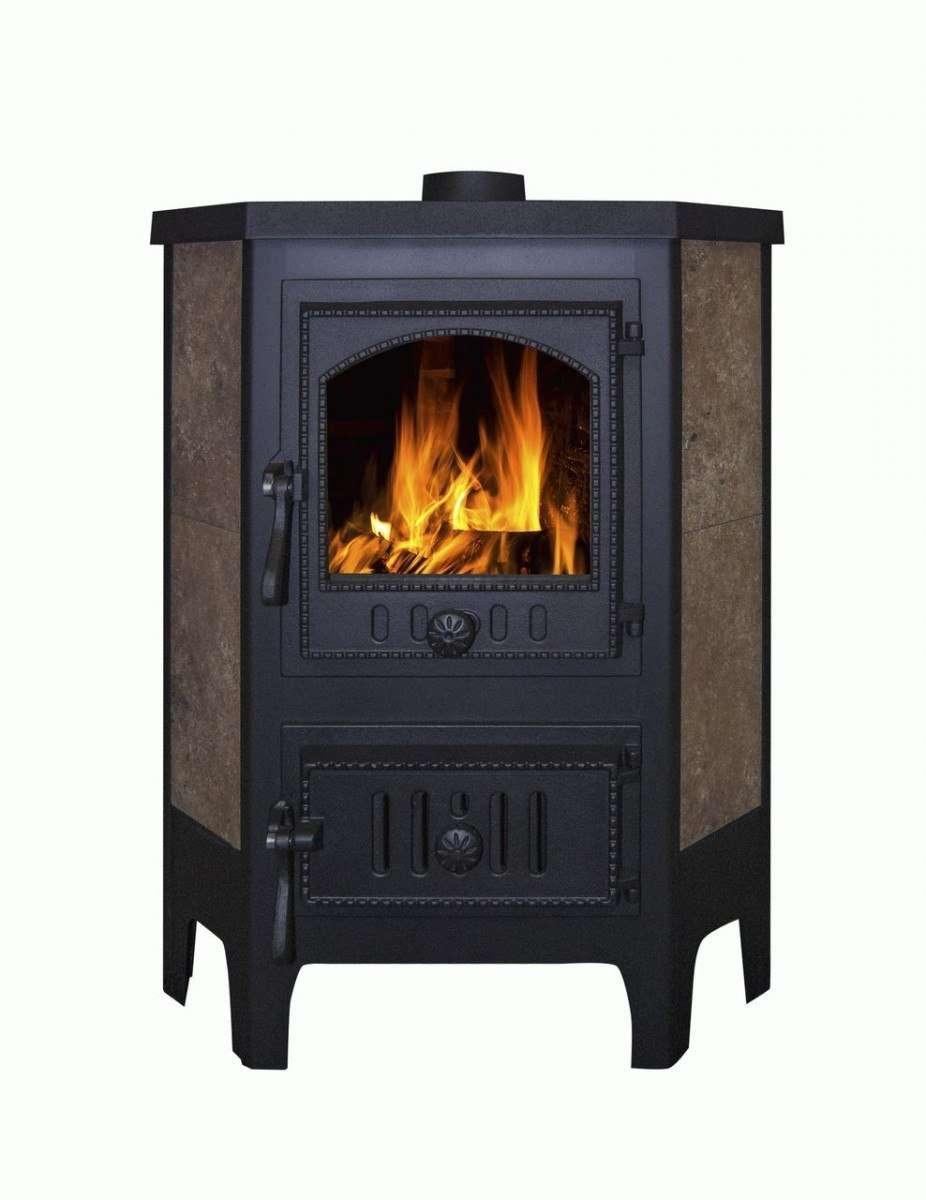 Печь-камин Бавария угловая чугун с плитой купить в Слуцке