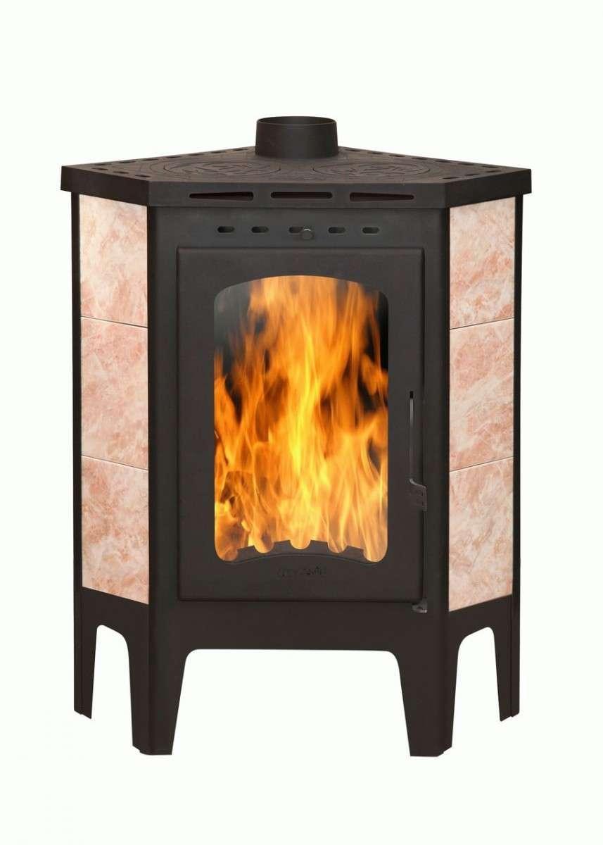 Печь-камин Бавария угловая с плитой купить в Слуцке