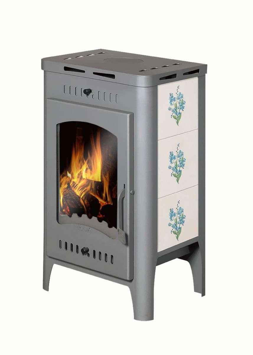 Печь-камин Бавария Оптима Незабудка Амазонка бай фото в Слуцке