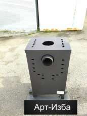 Недорогой камин со стеклом Бавария Оптима с плитой фото в Слуцке