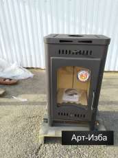 Недорогой камин со стеклом Бавария Оптима с плитой фото в Слуцке