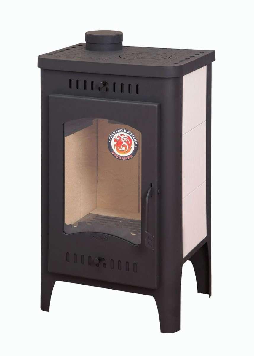 Печь-камин Бавария Оптима с плитой Амазонка бай фото в Слуцке