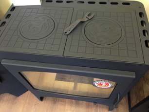 Недорогой камин Бавария Эко с плитой 2 конфорки фото в Слуцке