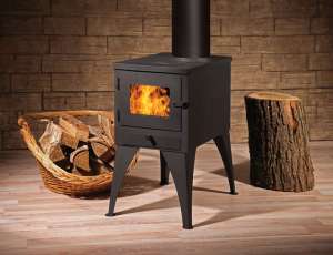 Небольшая печь-мангал с плитой Кельн-Турбо фото в интерьере в Слуцке