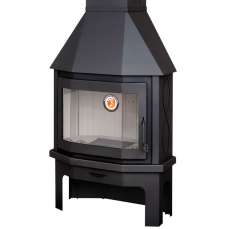 Камин Мюнхен пристенно-угловой чёрный в Слуцке