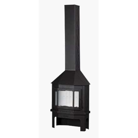 Камин Мюнхен пристенно-угловой чёрный Амазонка бай фото в Слуцке