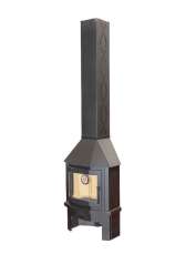 Камин Мюнхен пристенно-угловой графит Амазонка бай фото в Слуцке