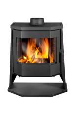 Стальной камин с шамотом Бавария панорама призма с плитой фото в Слуцке