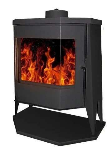 Печь-камин Бавария панорама призма с плитой Амазонка бай фото в Слуцке