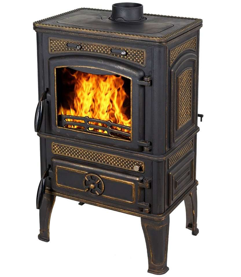 Печь-камин FireWay Dacha патина бронза Амазонка бай фото в Слуцке