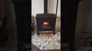 Печь-камин чугунный FireWay Gunter в интерьере чёрный Амазонка бай фото в Слуцке