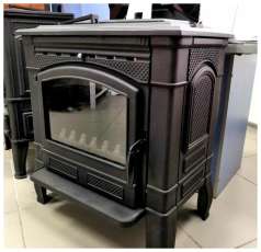 Печь-камин чугунный FireWay Gunter в интерьере патина медь Амазонка бай фото в Слуцке