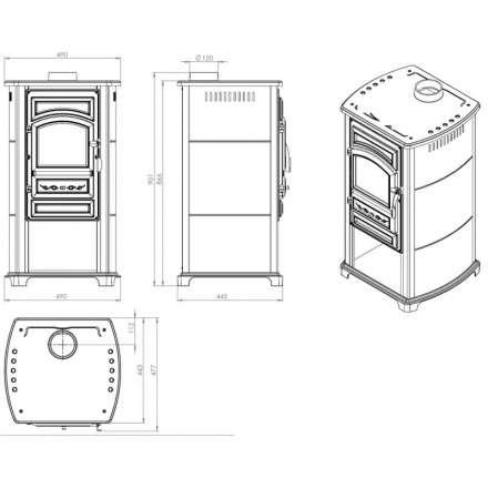 Купить Печь-камин NORDflam Merido в Слуцке Амазонка бай фото в Слуцке
