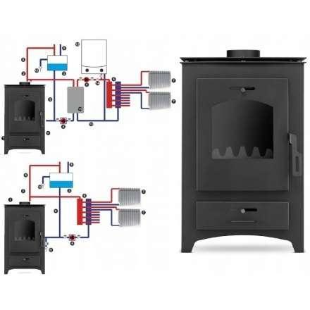 Печь-камин Blist B MAX E с водяным контуром Амазонка бай фото в Слуцке