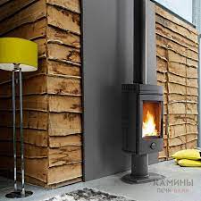 Печь-камин чугунный Invicta Mesnil в интерьере Амазонка бай фото в Слуцке