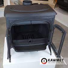 Купить Печь-камин KAWMET Premium ARES S7 (11,3 кВт) в интерьере чугунный в Слуцке фото в Слуцке