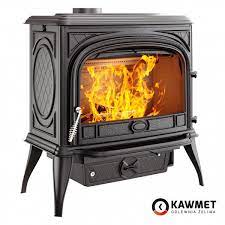 Купить Печь-камин KAWMET Premium SPHINX S6 (13,9 kW) в интерьере чугунный в Слуцке фото в Слуцке