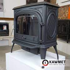Купить Печь-камин KAWMET Premium SPHINX S6 (13,9 kW) в интерьере чугунный в Слуцке фото в Слуцке