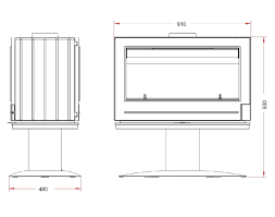 Купить Печь-камин Invicta Nelson чугунная в Слуцке в Слуцке