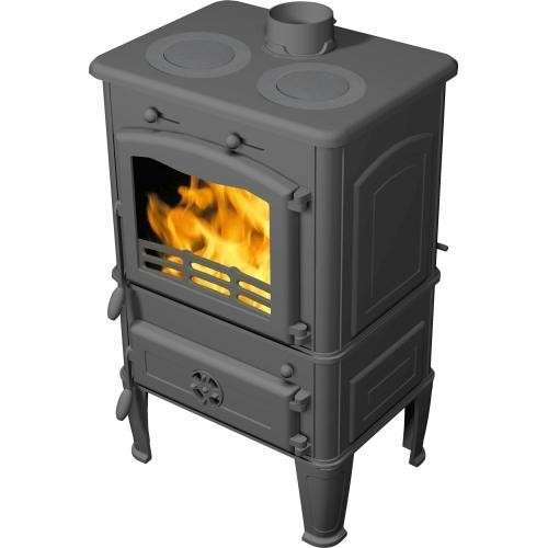 Печь-камин FireWay Dacha с варочной поверхностью чёрный Амазонка бай фото в Слуцке