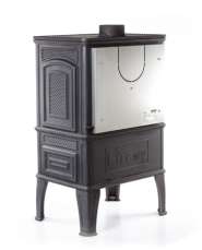 Печь-камин чугунный FireWay Dacha с варочной поверхностью патина бронза Амазонка бай фото в Слуцке