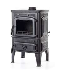 Печь-камин чугунный FireWay Dacha с варочной поверхностью патина бронза Амазонка бай фото в Слуцке