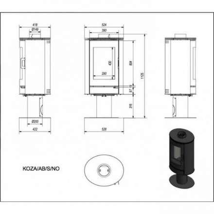 Купить Печь-камин Kratki KOZA/AB/S/N/DR в интерьере в Слуцке Амазонка бай фото в Слуцке