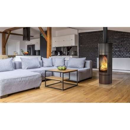 Купить Печь-камин Kratki Antares стальной в интерьере в Слуцке Амазонка бай фото в Слуцке