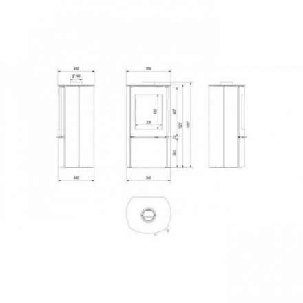 Купить Печь-камин Kratki Falcon 9 в Слуцке