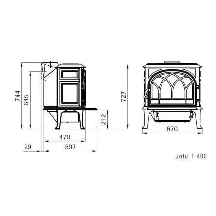 Чугунная печь камин Jotul F 400 BP в Слуцке